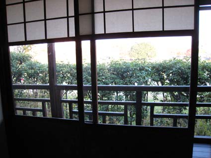 頼山陽書斎「山紫水明処」引き戸のギヤマン
